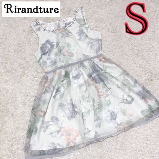 Rirandture - リランドチュール　ミニワンピース　S 膝上　オーガンジー　花柄　レディース　春夏