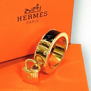 エルメス(Hermes)の美品☆人気モデル☆HERMES スカーフリング クロコダイル ケリー ゴールド(ネックレス)