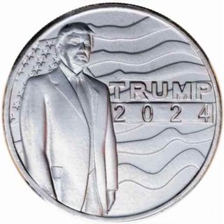 トランプ大統領　2024年　1オンス銀貨　カプセル付き