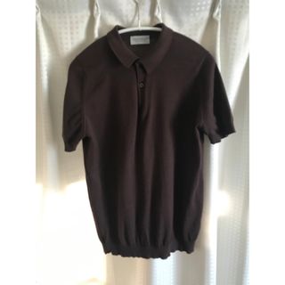 ジョンスメドレー(JOHN SMEDLEY)のジョンスメドレー　john smedley ポロシャツ　s 茶　コーヒービーン(ポロシャツ)