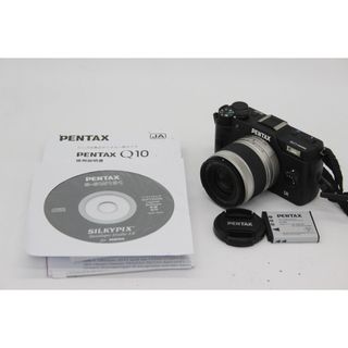 【返品保証】 ペンタックス Pentax Q10 ブラック smc 5-15mm F2.8-4.5 バッテリー付き ミラーレス一眼  v664(ミラーレス一眼)