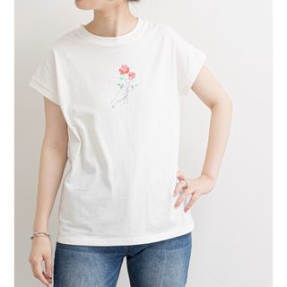 ナチュラルクチュール(natural couture)の【natural couture】カラシソエルさんコラボフラワーイラストT(Tシャツ/カットソー(半袖/袖なし))