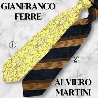 Gianfranco FERRE - GIANFRANCO FERRE ・ALVIERO MARTINI ネクタイ2種