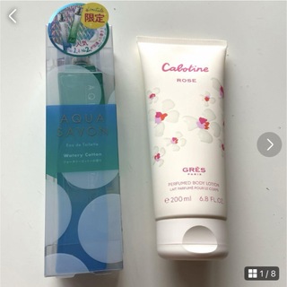 アクアシャボン(AQUA SAVON)のAQUA SAVONウォータリーコットンの香りとグレカボティーヌボディローション(香水(女性用))