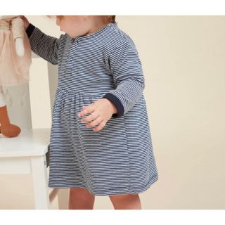 プチバトー(PETIT BATEAU)のプチバトー　ミラレボーダー　ワンピース　24m86cm  (ワンピース)