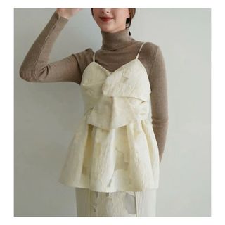 Acka jacquard peplum bustier(キャミソール)