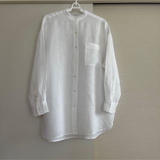 23区 - 23区 LIBECO バンドカラー ビッグシルエット シャツ ¥20,900