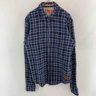 スコッチアンドソーダ(SCOTCH & SODA)のSCOTCH&SODA スコッチアンドソーダ 　青　ブルー　チェック　メンズ 長袖シャツ(シャツ)