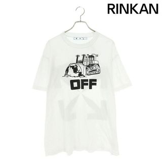 オフホワイト  OMAA038R21JER011 バイアスプリントオーバーサイズTシャツ メンズ XS