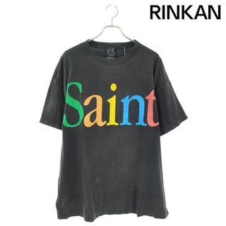 セントマイケル SAINT MICHAEL  24SS  SM-YS8-0000-001 ヴィンテージ加工SaintプリントTシャツ メンズ XL(Tシャツ/カットソー(半袖/袖なし))