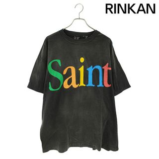 セントマイケル SAINT MICHAEL  24SS  SM-YS8-0000-001 ヴィンテージ加工SaintプリントTシャツ メンズ XXL(Tシャツ/カットソー(半袖/袖なし))