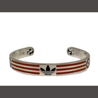 グッチ(Gucci)のGUCCI ×adidas バングル カフブレスレット18 シルバー オレンジ(その他)