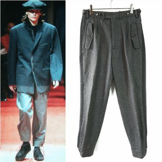 ヨウジヤマモトプールオム(Yohji Yamamoto POUR HOMME)の01aw Yohji Yamamoto Pour homme 側章スラックス(スラックス)