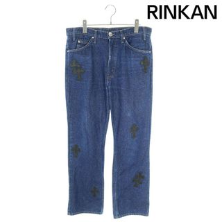 クロムハーツ(Chrome Hearts)のクロムハーツ  U VNTG JEAN BLU/ORNG TAB クロスパッチ付きウォッシュド517デニムパンツ メンズ 33インチ(デニム/ジーンズ)