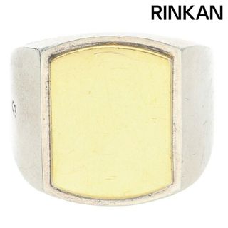 ヒアーズ h’eres  N.M MIX RING シルバー/18KGPシグネットリング メンズ 19号(リング(指輪))