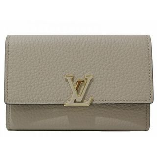 ルイヴィトン(LOUIS VUITTON)の【箱・布袋あり】LOUIS VUITTON　ルイヴィトン　ポルトフォイユ･カプシーヌ コンパクト　M62159　折りたたみ財布　ガレ　ベージュ系　トリヨンレザー　レディース　ギフト　プレゼント包装可【中古】松前R56号店(財布)