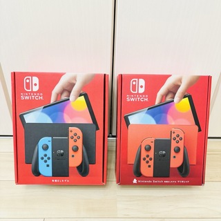 Nintendo Switch - 【未使用】2台セット　Nintendo Switch 本体　ネオン　マリオレッド