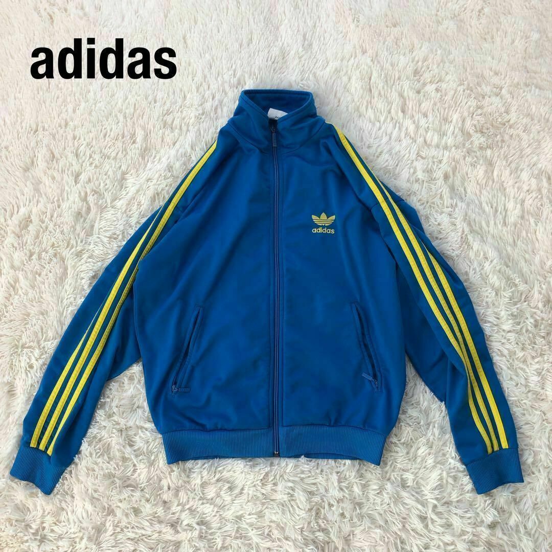 adidas - Adidasアディダス トラックジャケットブルー青黄色 adidas - Adidasアディダス トラックジャケットブルー青黄色