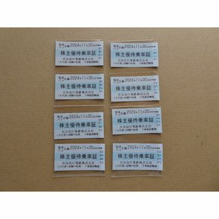 【最新】京浜急行 株主優待　株主優待乗車証8枚セット　キップ　乗車券　京急(鉄道乗車券)