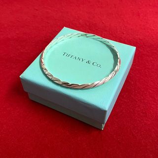 ティファニー(Tiffany & Co.)のほぼ未使用 TIFFANY&Co. ティファニー ヴィンテージ ツイストバングル シルバー925 バングル ブレスレット レディース シルバー 43973(ブレスレット/バングル)