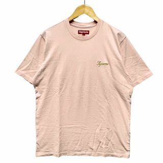 シュプリーム(Supreme)のSUPREME シュプリーム 23AW Washed Script S/S Top ワンポイント ロゴ 半袖Ｔシャツ ローズ サイズM 正規品 / B5438(Tシャツ/カットソー(半袖/袖なし))