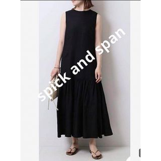 Spick & Span - 【美品】Spick&Span レーヨンリネンティアードワンピース　ノースリーブ