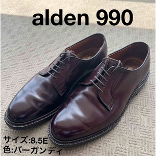 オールデン(Alden)の【美品】alden 990 シューツリー付　コードバン　プレーントゥ(ドレス/ビジネス)