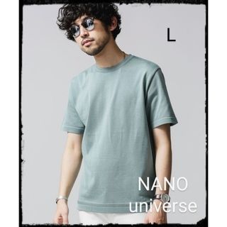 ナノユニバース(nano・universe)のNANO universe【美品】思いきり洗えるニットファインゲージクルー半袖(Tシャツ/カットソー(半袖/袖なし))