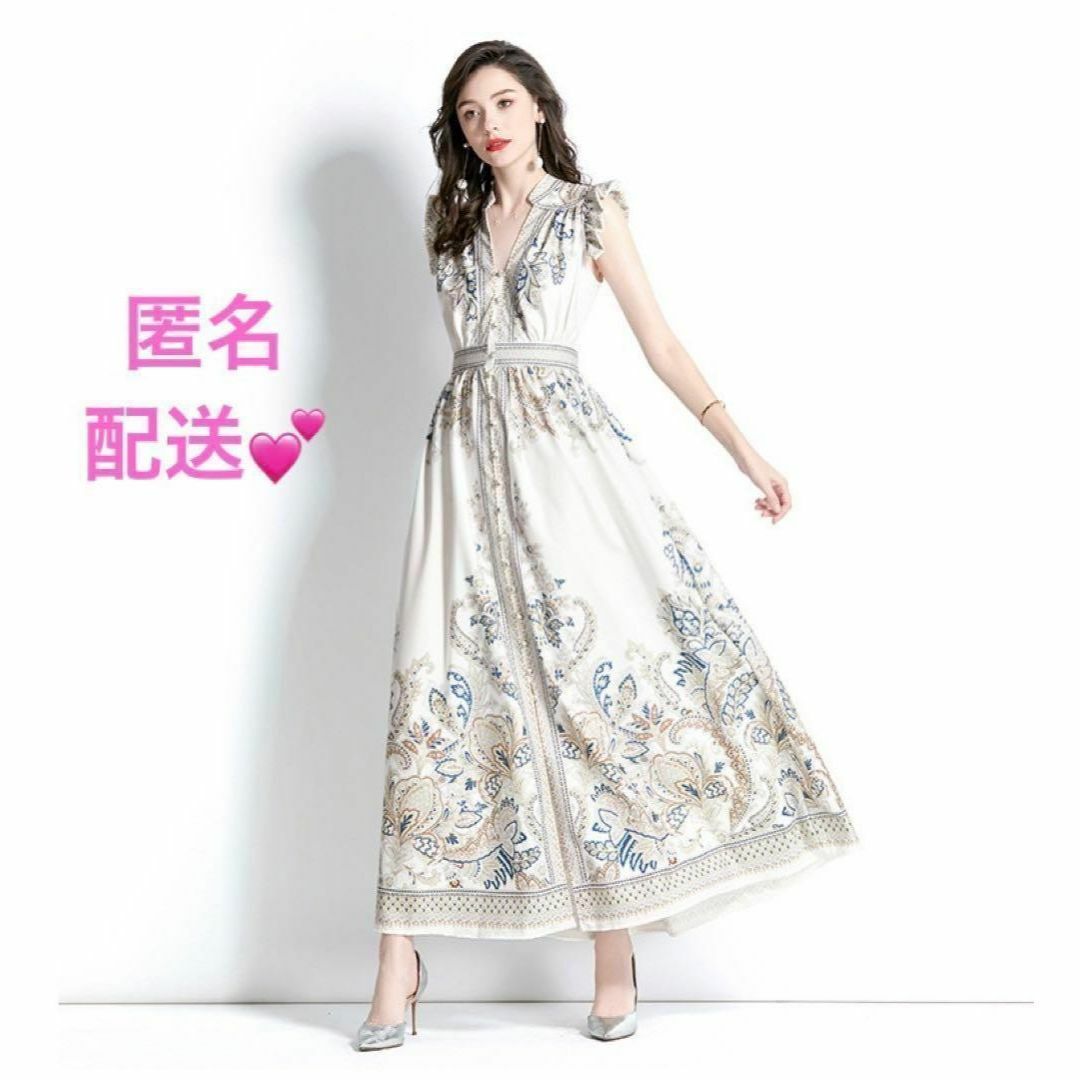 ノースリーブワンピース☆ロングワンピース☆白☆ノースリーブ ノースリーブワンピース☆ロングワンピース☆白☆ノースリーブ