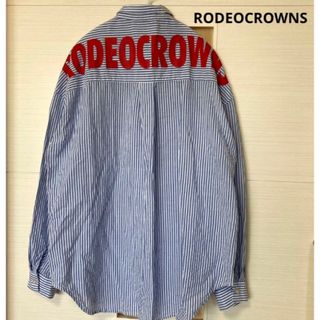 ロデオクラウンズ(RODEO CROWNS)のRODEOCROWNS  ブラウス  ストライプ  ビックプリント(シャツ/ブラウス(長袖/七分))