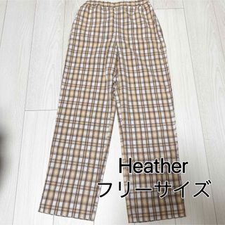 ヘザー(heather)の【Heather】ヘザー　ストレートパンツ　イージーパンツ　アンクル丈　F(カジュアルパンツ)