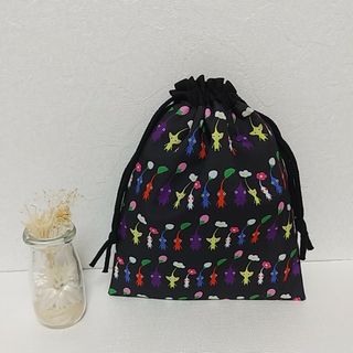 ピクミン 巾着 ハンドメイド(外出用品)