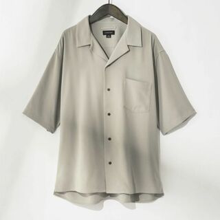 コンファーム(Confirm)のコンファーム　レーヨンタッチ　オープンカラー半袖シャツ　ベージュ　Lサイズ(シャツ)