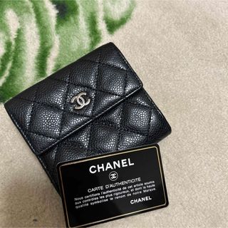 CHANEL - 美品CHANEL マトラッセ　ブラック折財布