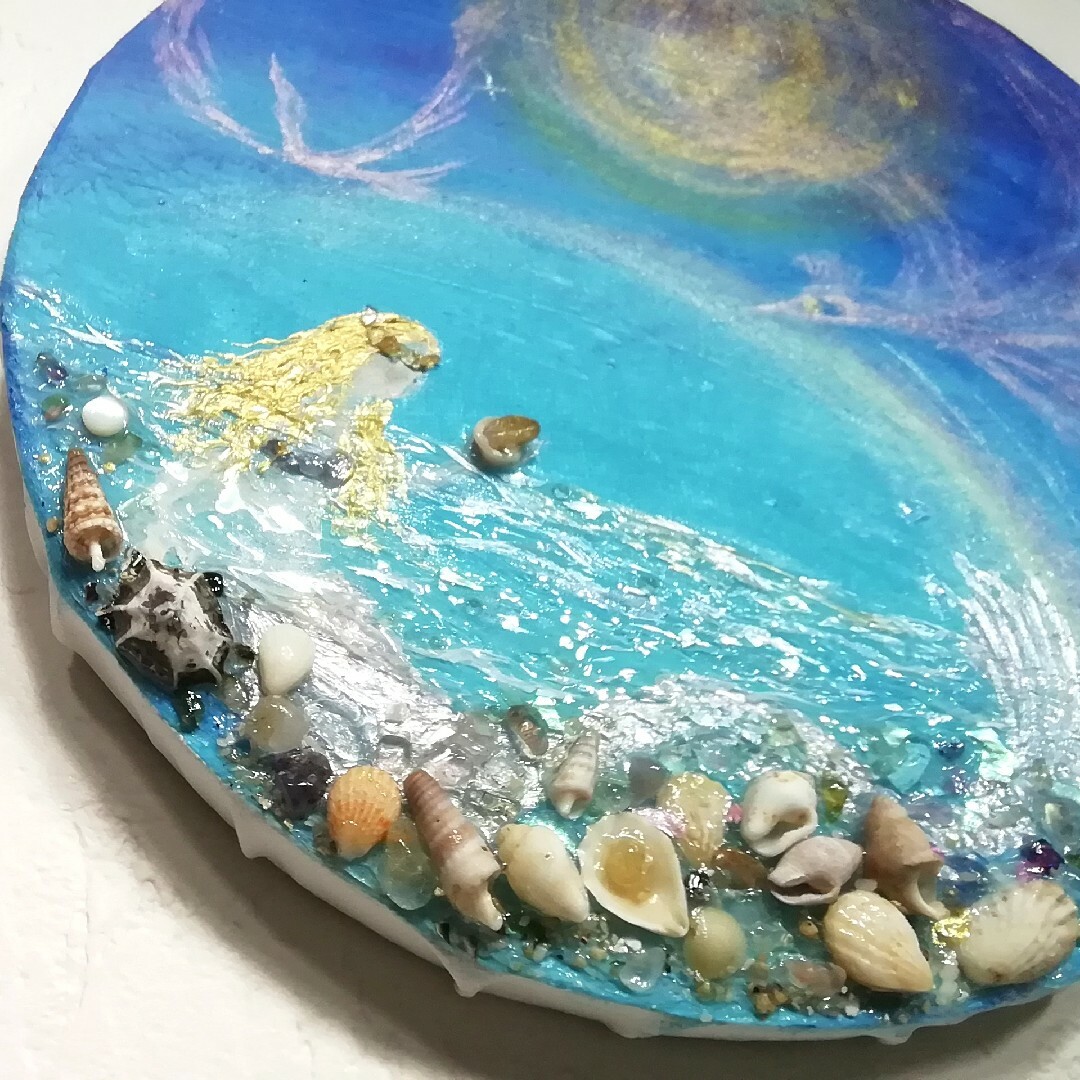 風水開運絵画*人魚の棲む宝石の海 貝 鳳凰~願望成就 金運 出会い 縁結び 円満 風水開運絵画*人魚の棲む宝石の海 貝 鳳凰~願望成就 金運 出会い 縁結び 円満