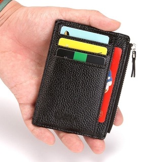 【最入荷】ジッパー付き　カードケース　財布 　ウォレット　 ユニセックス　(その他)
