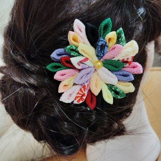 つまみ細工　花火　浴衣　花火大会　お祭り　着物　和小物(ヘアアクセサリー)