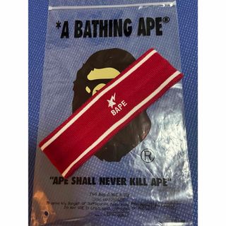 アベイシングエイプ(A BATHING APE)のBAPE ヘアバンド　RED(その他)