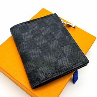 LOUIS VUITTON - 【極美品】ルイヴィトン　ポルトフォイユスマート　ダミエグラフィット　折り財布　黒