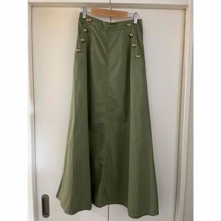 グレースコンチネンタル(GRACE CONTINENTAL)の【GRACE CONTINENTAL】マリンボタンマキシスカートSIZE 36(ロングスカート)