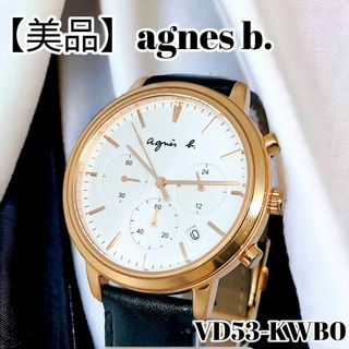 アニエスベー(agnes b.)のagnes b.  VD53-KWB0 ラウンドフェイス クロノグラフ 腕時計(腕時計(アナログ))