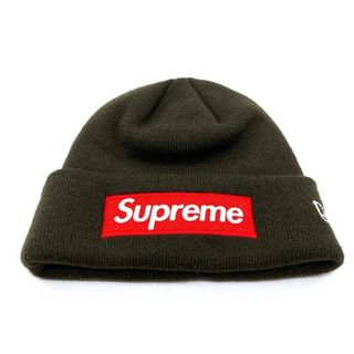 シュプリーム(Supreme)の★SUPREME シュプリーム 22AW × NEW ERA Box Logo Beanie ニューエラー ボックス ロゴ ビーニー ニットキャップ ブラウン(ニット帽/ビーニー)