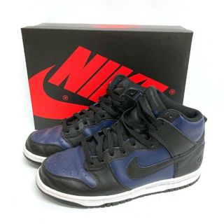 ナイキ(NIKE)の★NIKE ナイキ × FRAGMENT DESIGN DUNK HIGH CITY PACK MIDNIGHT NAVY フラグメントデザイン ダンクハイ ハイカットスニーカー DJ0383-400 ブラック ネイビー size28cm(スニーカー)