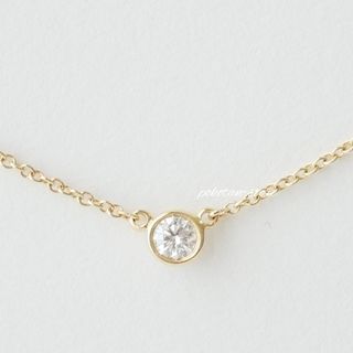 ティファニー(Tiffany & Co.)の美品【ティファニー】K18YG　バイザヤード　ダイヤ　0.12ct ネックレス(ネックレス)