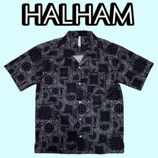 ★美品★ HALHAM  ハルハム ペイズリー柄　半袖開襟シャツ(シャツ)