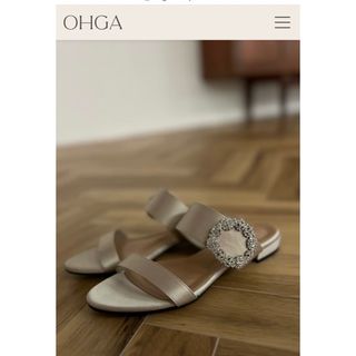 新品OHGA BIJOU SANDALベージュ