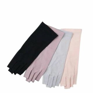 【色: ライトグレー】[Milieu] UV手袋 ショート レディース 日焼け防(その他)