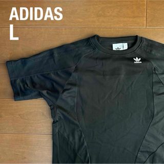 アディダス(adidas)のADIDAS L 半袖Tシャツ 黒/ブラック(Tシャツ(半袖/袖なし))