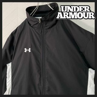 アンダーアーマー(UNDER ARMOUR)のアンダーアーマー ナイロンジャケット トラックジャケット 切替え ツートン 黒白(ナイロンジャケット)