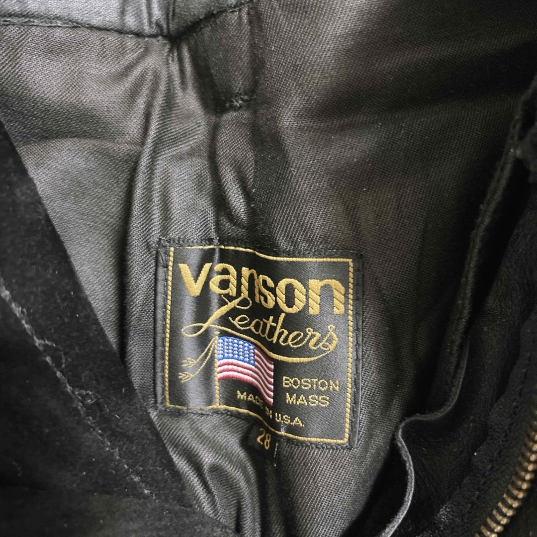 米国製 vanson レザーパンツ W28 本革 黒 ライダース 米国製 vanson レザーパンツ W28 本革 黒 ライダース